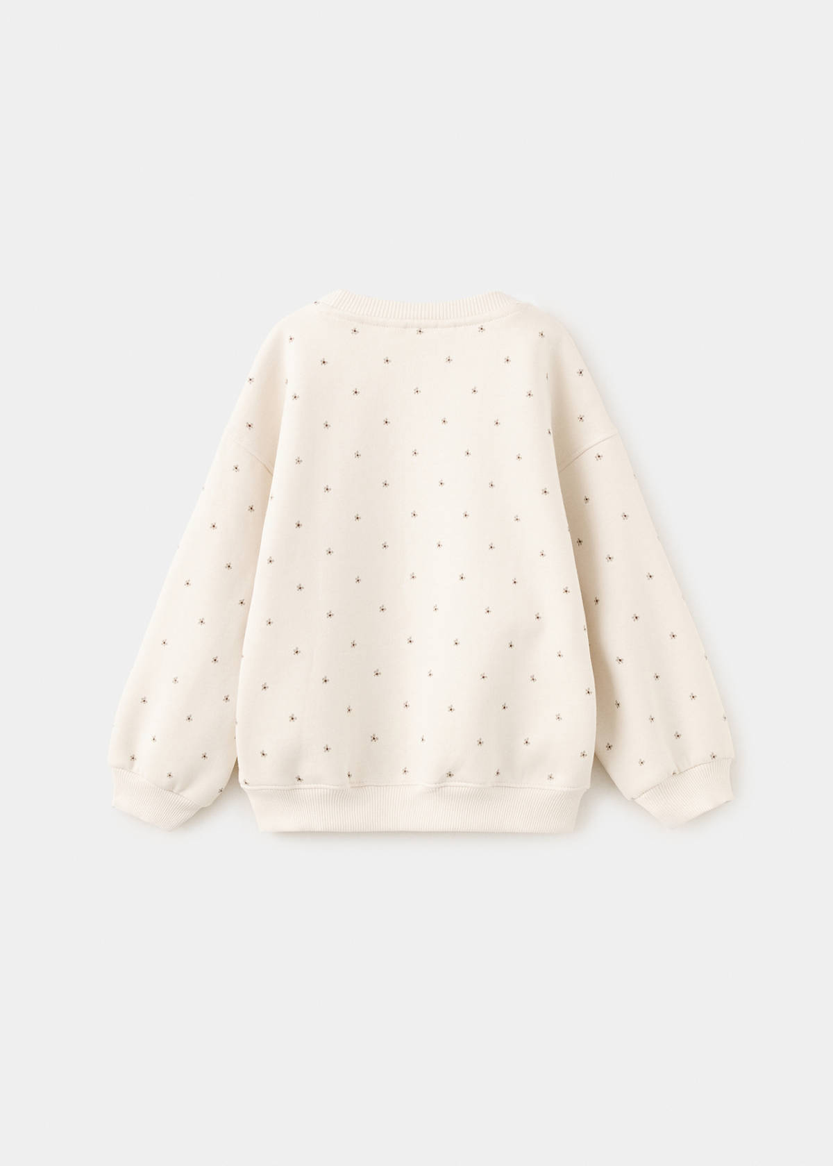 Floral sweatshirt with embroidered detail — Off White