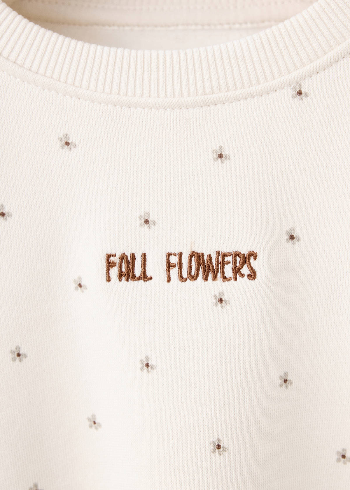 Floral sweatshirt with embroidered detail — Off White