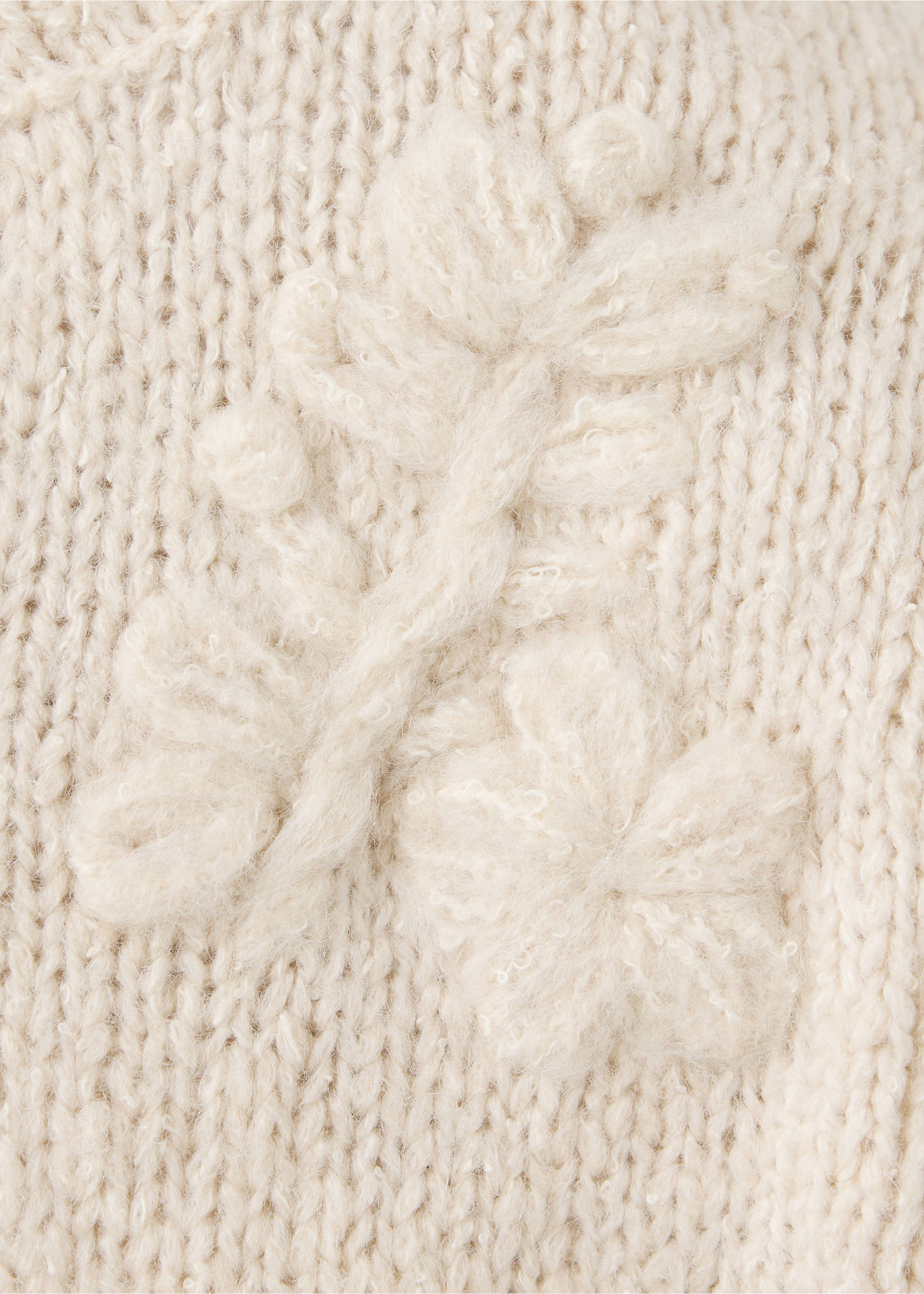 Baby floral print cardigan with ruffles and matching bloomers, Ivory White. Ref: 37077935-00.