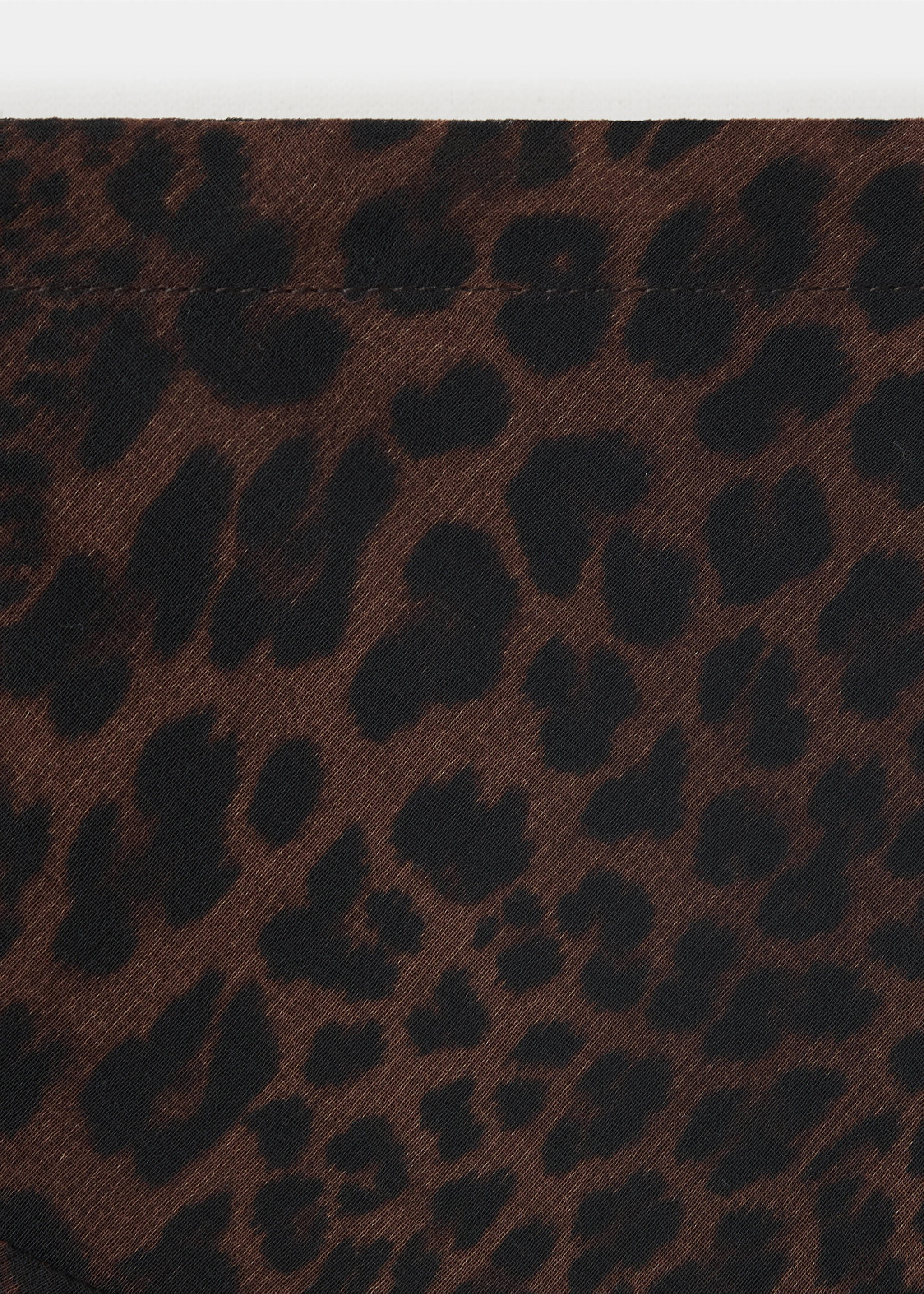 Asymmetric leopard-print skirt - Details of the article 8, Brown. Ref: 37077940-00.