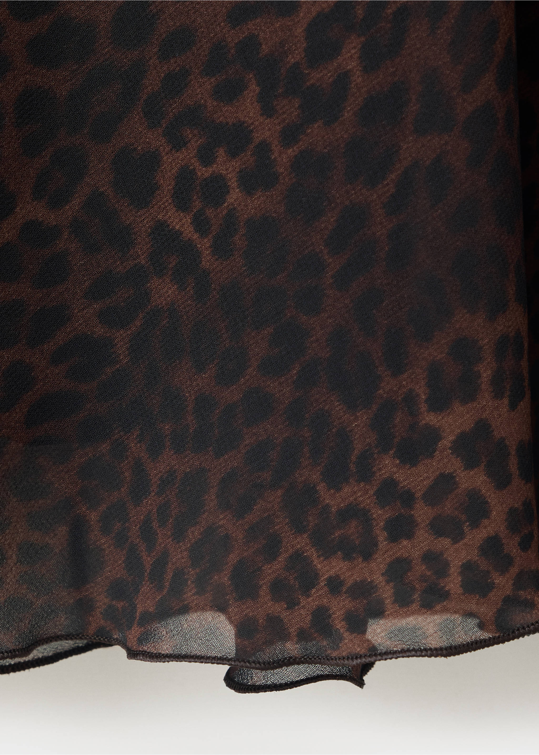 Asymmetric leopard-print skirt - Details of the article 0, Brown. Ref: 37077940-00.