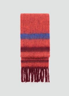 Striped knit scarf — Russet 1