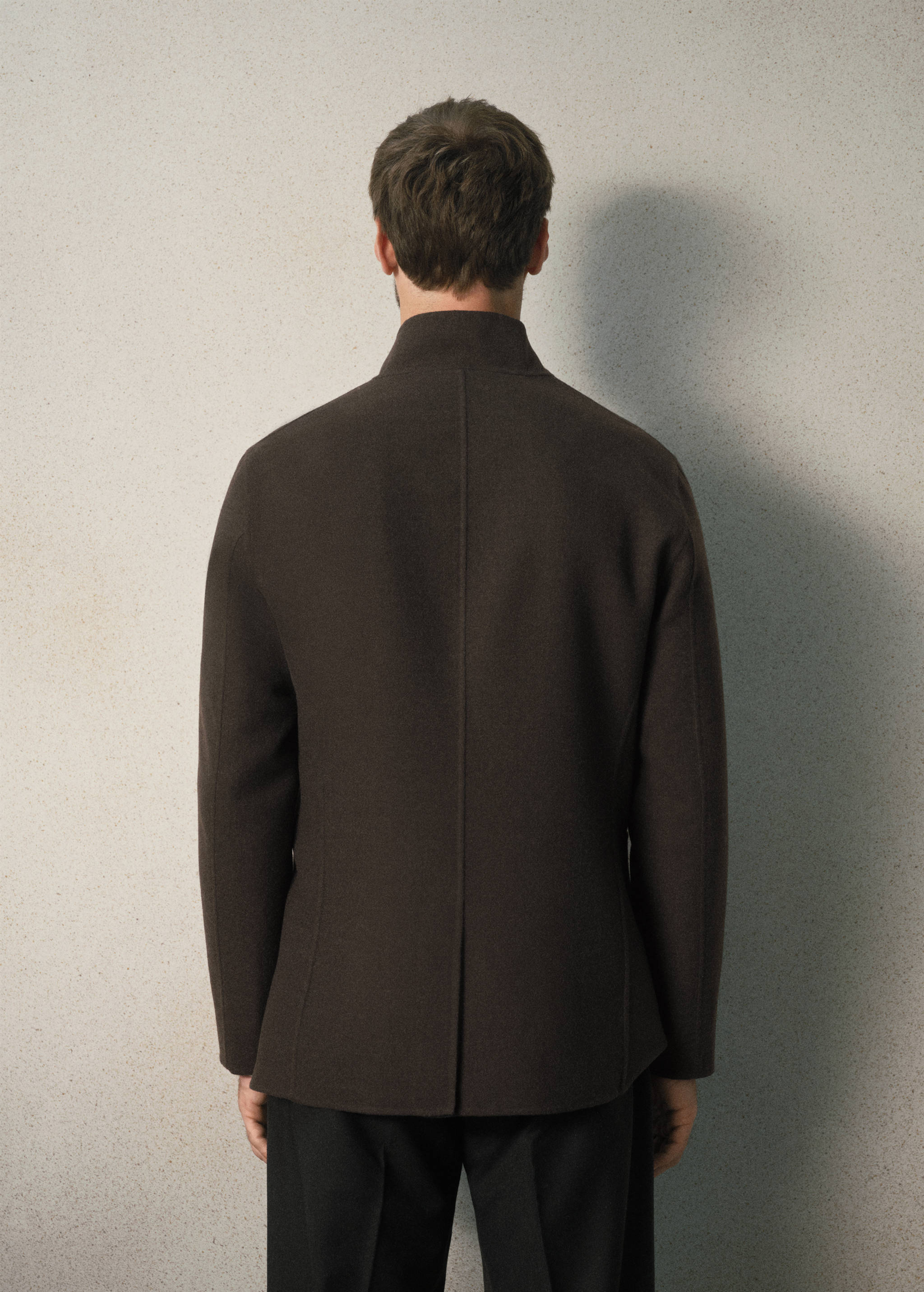 Slim fit blazer with collar strap, 100% wool - Reverse of the article