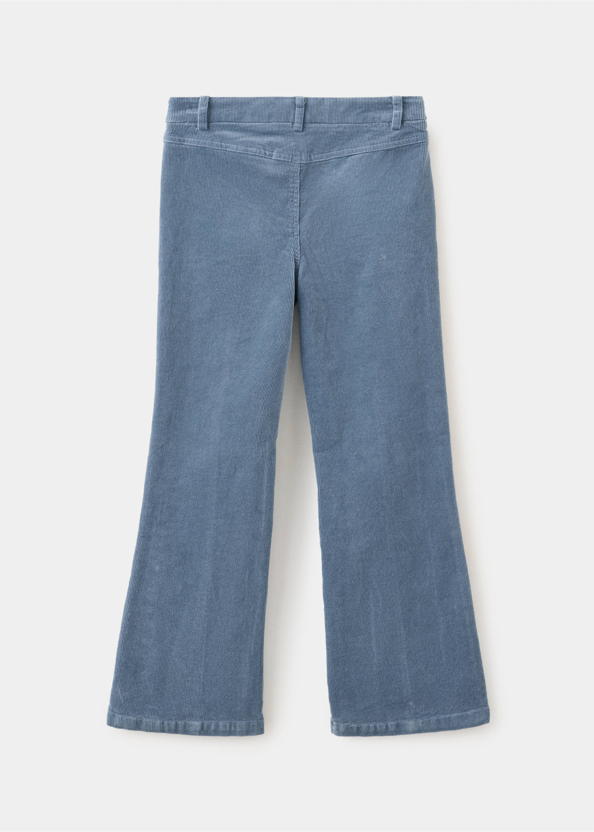 Blue corduroy trousers, back view., Blue. Ref: 37078270-00.