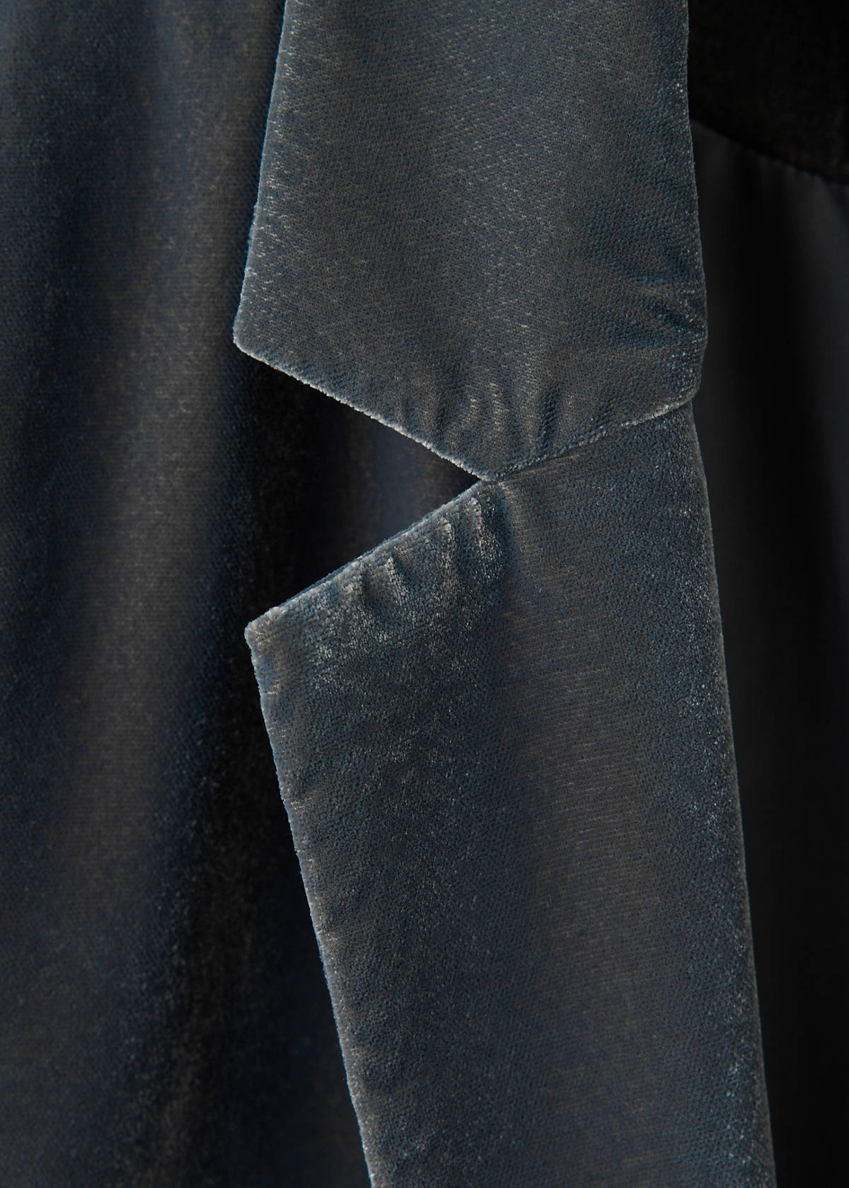 Straight velvet blazer — Dark Silver