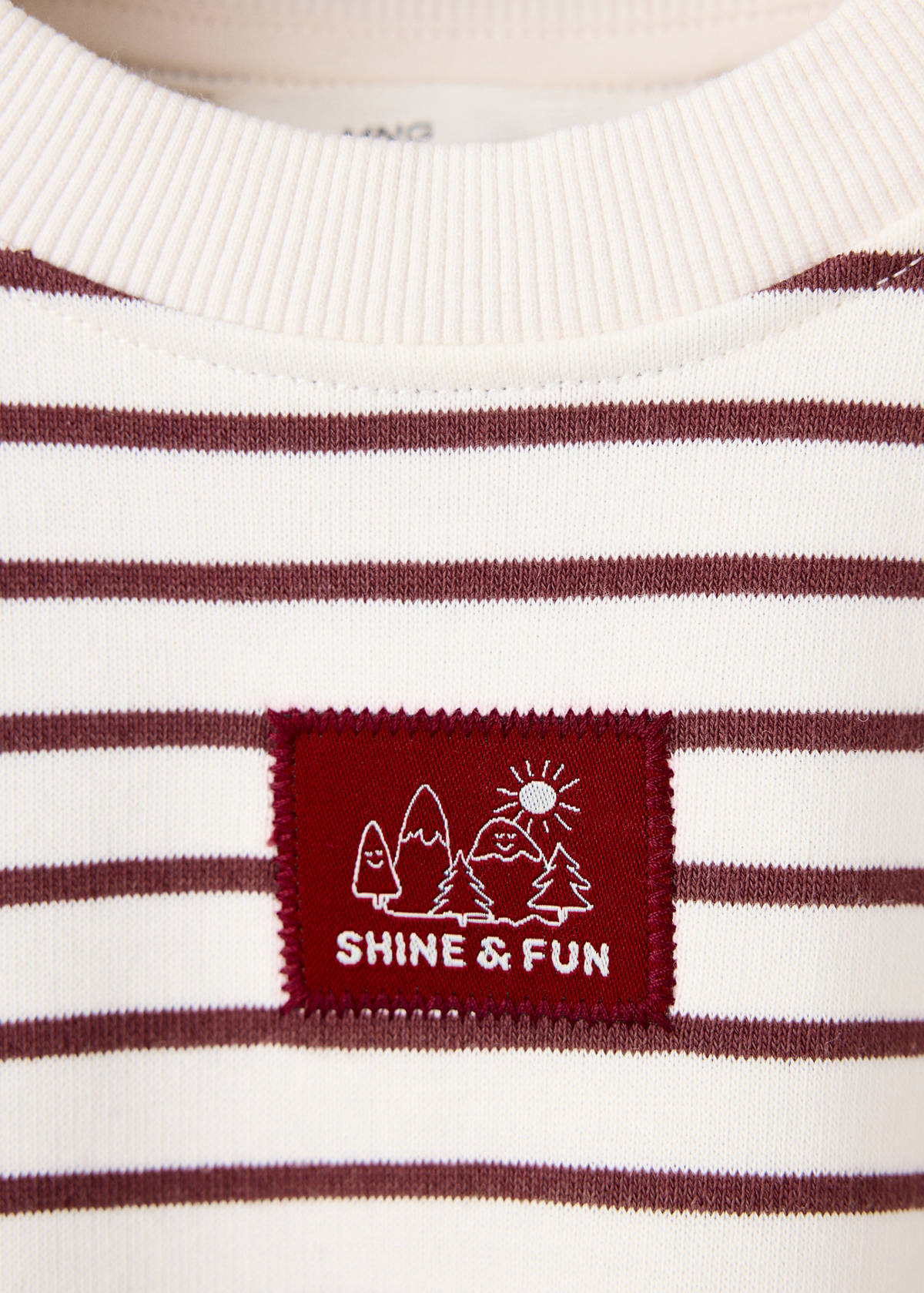 Striped cotton-blend sweatshirt — Ecru