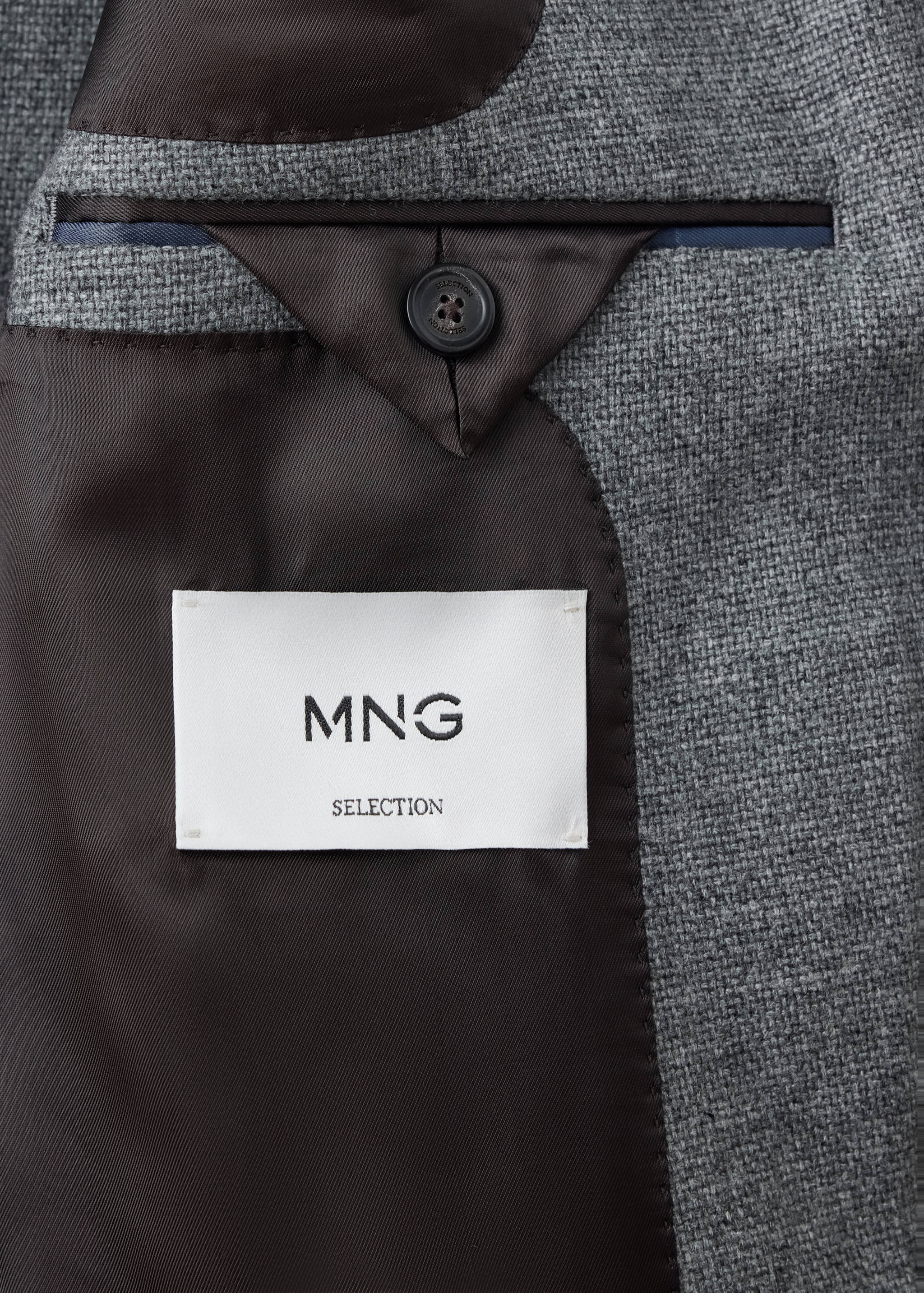Slim-fit wool jacket with pockets - Details of the article 0