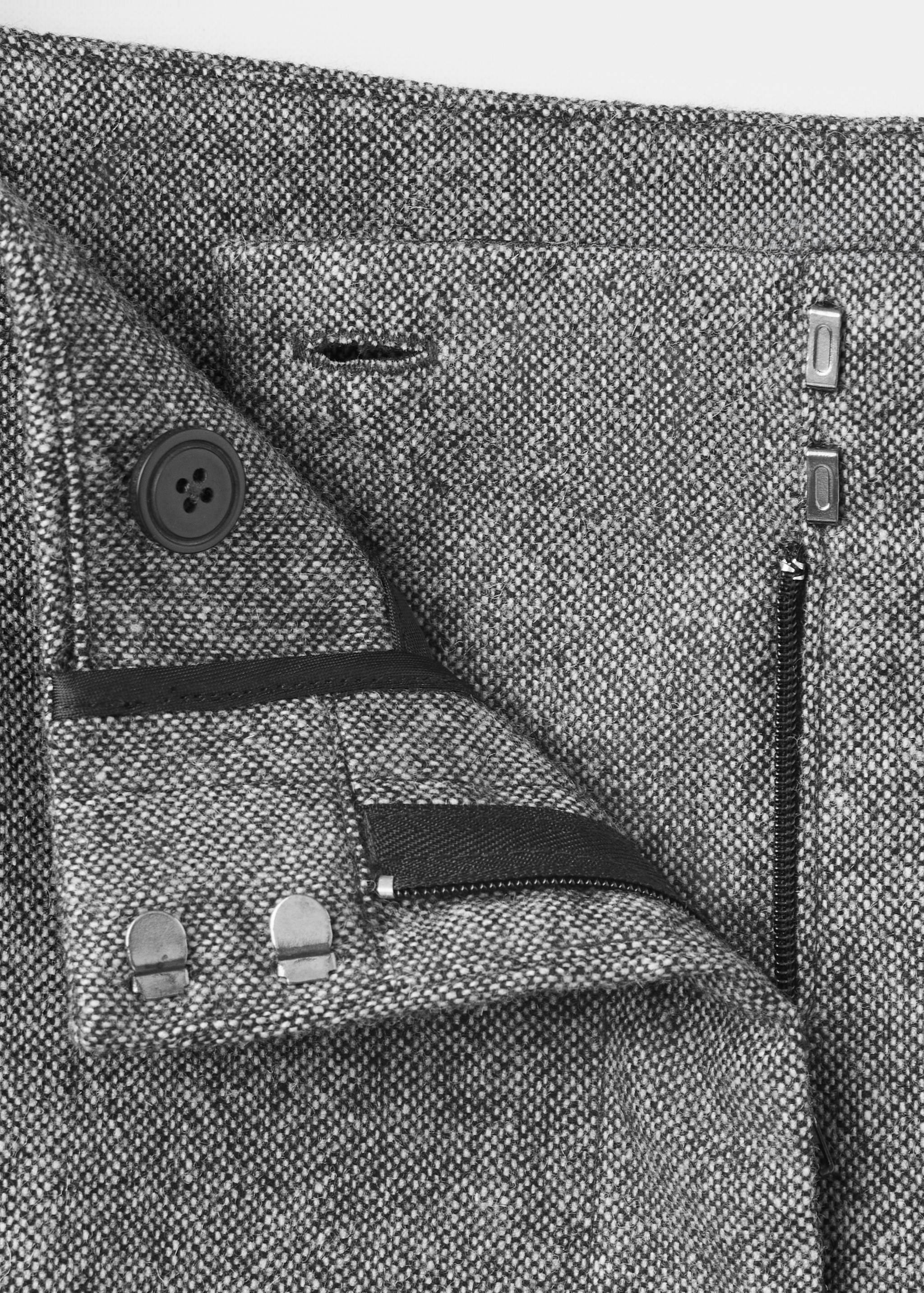 Herringbone wool suit trousers - Details of the article 8
