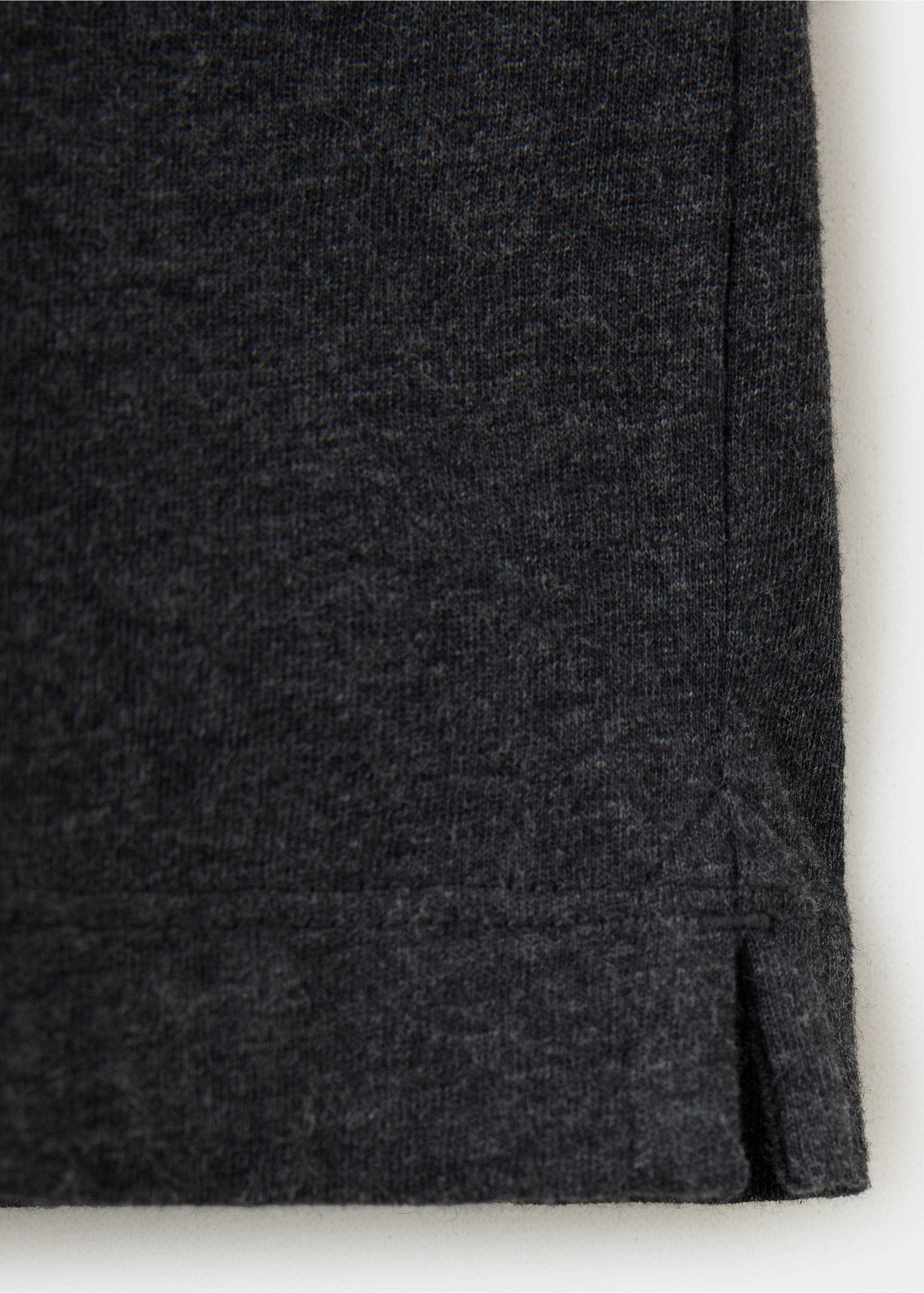Close-up of the dark grey fabric texture of a t-shirt., Charcoal. Ref: 37078635-00.