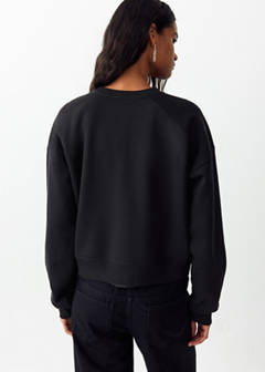 Cotton sweatshirt with fringe — Black 6