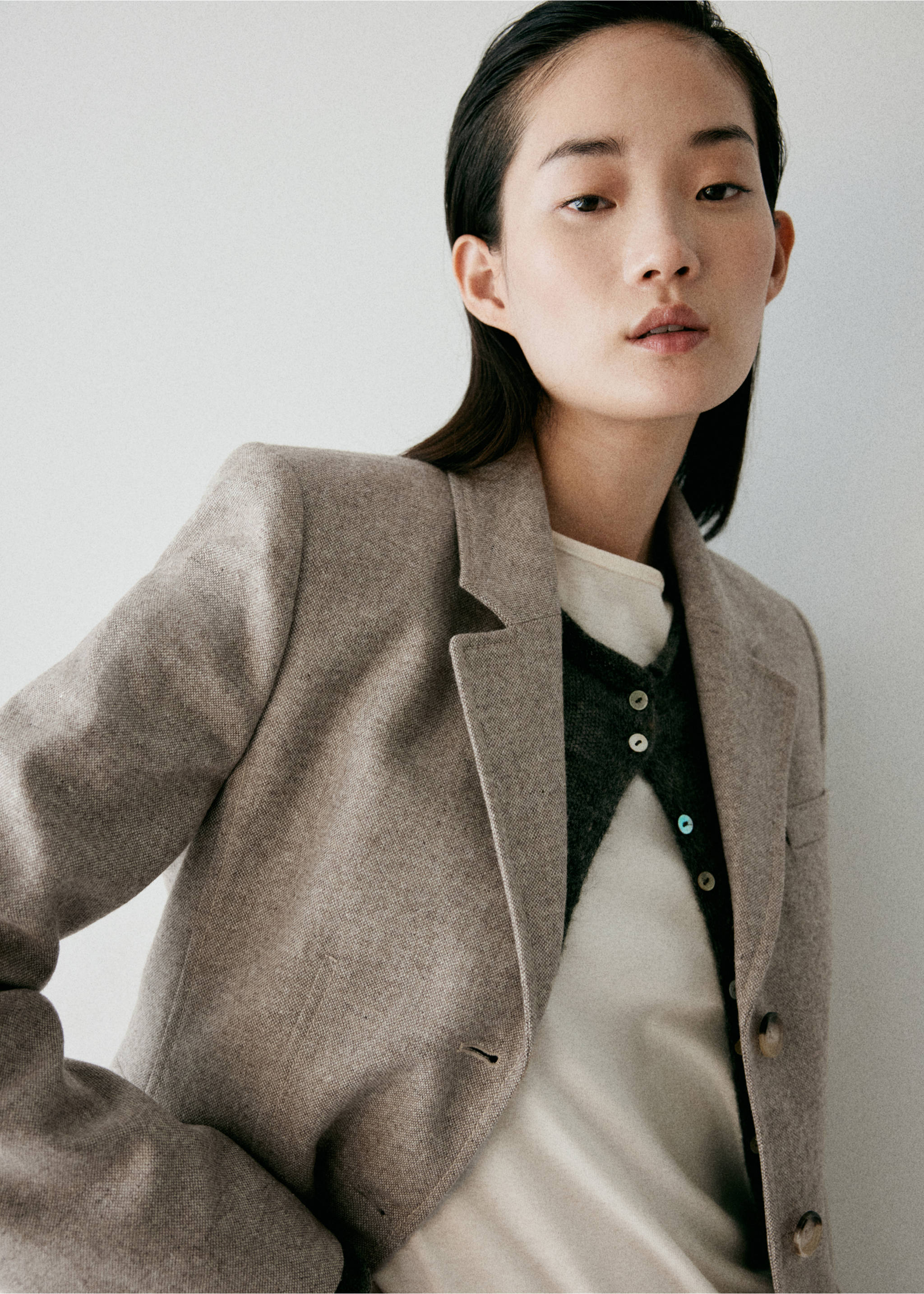 BLAZER FRAPPE - Medium plane, Beige. Ref: 37078640-00.
