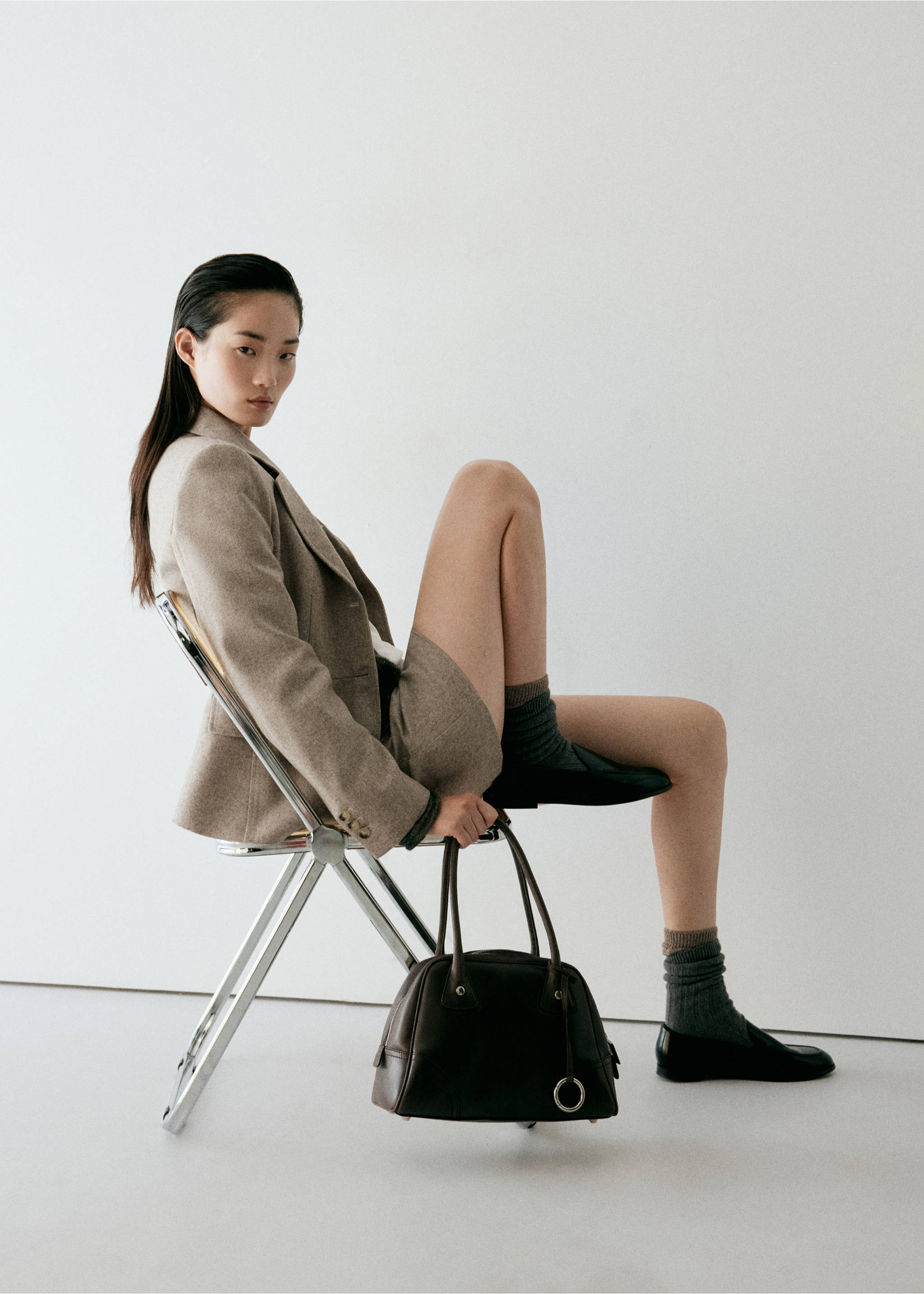 BLAZER FRAPPE - Details of the article 1, Beige. Ref: 37078640-00.