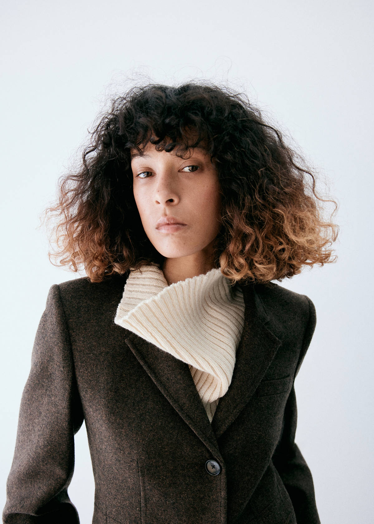 Tailored wool blazer — Brown