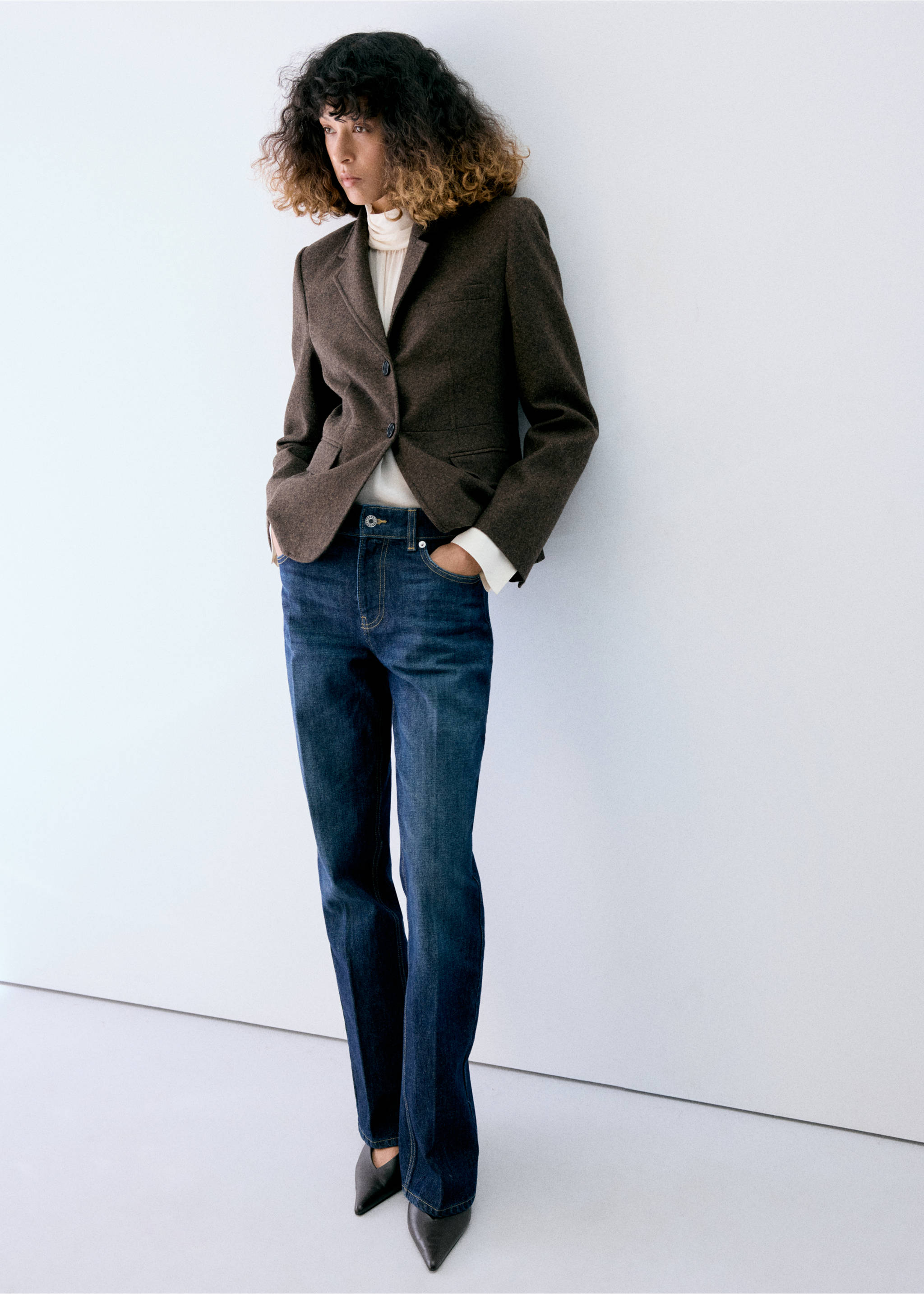 BLAZER FRAPPE - Details of the article 4, Brown. Ref: 37078640-00.