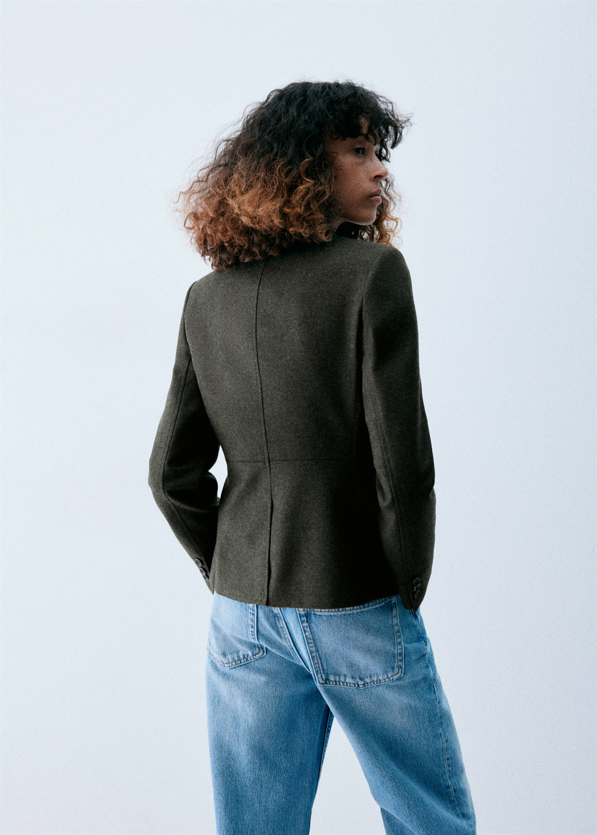 Slim-fit wool blazer - Reverse of the article