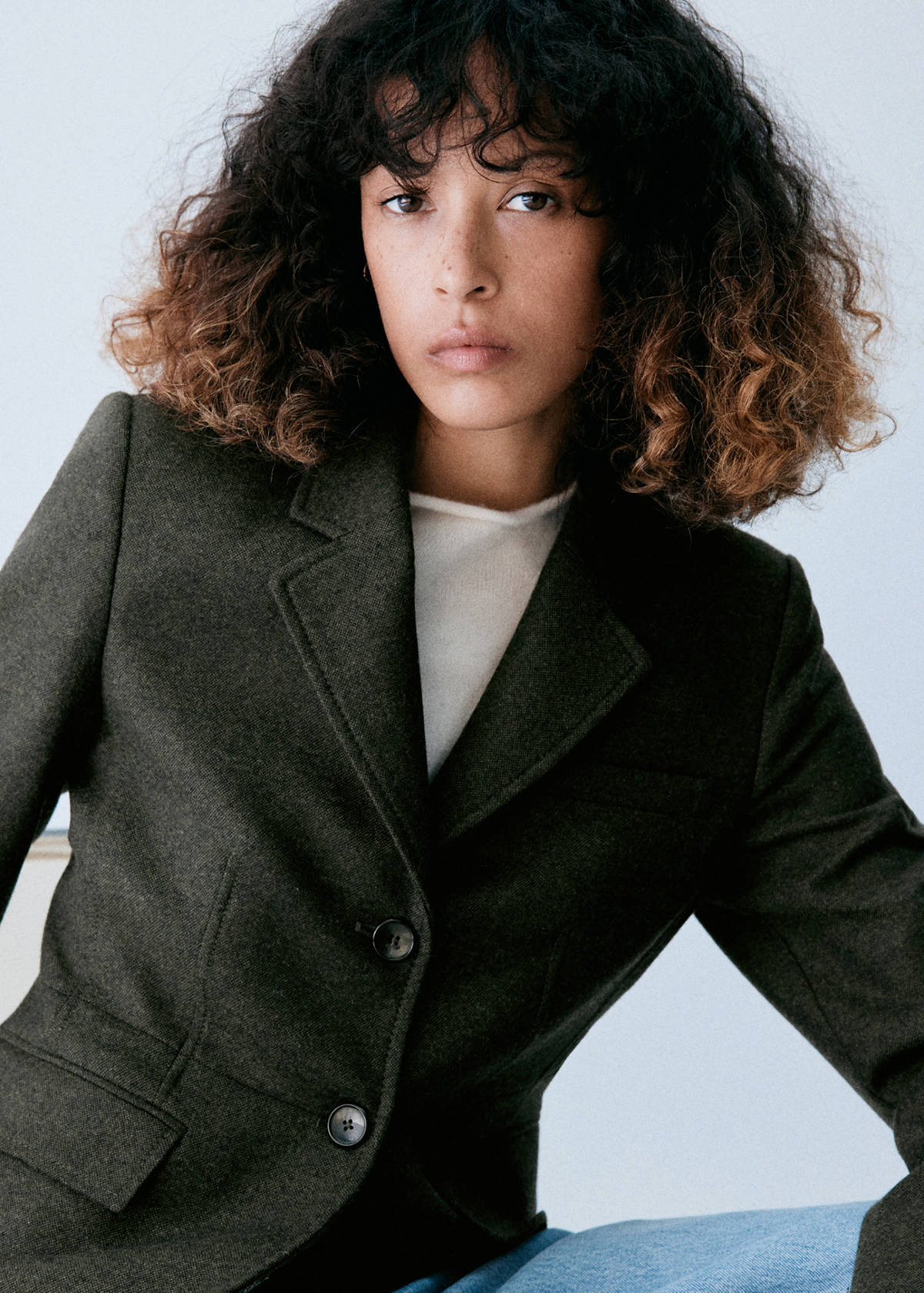 Tailored wool blazer — Green