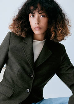 Tailored wool blazer — Green 4
