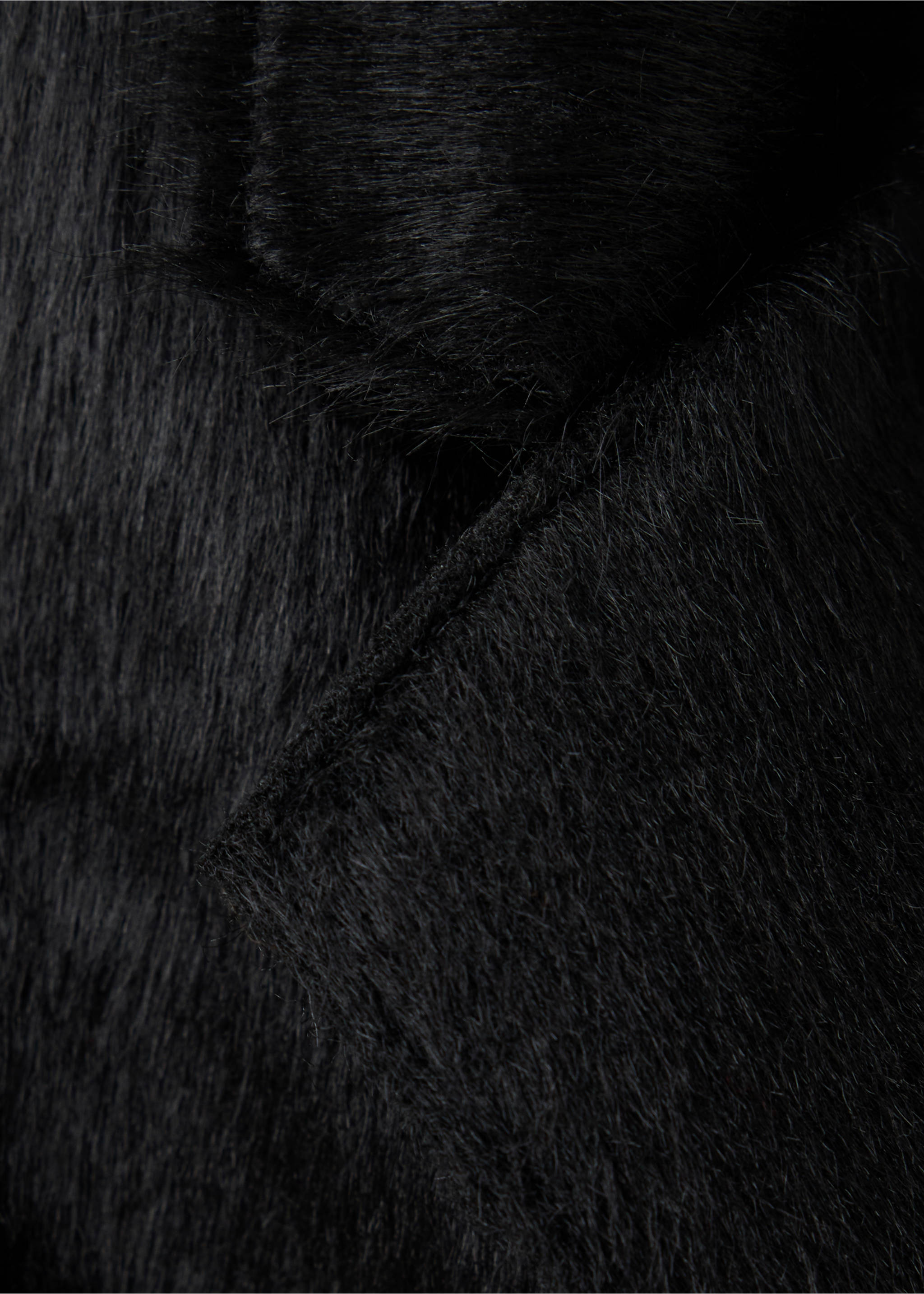 Manteau midi en fausse fourrure - Détail de l'article 0, Noir. Ref: 37079115-00.