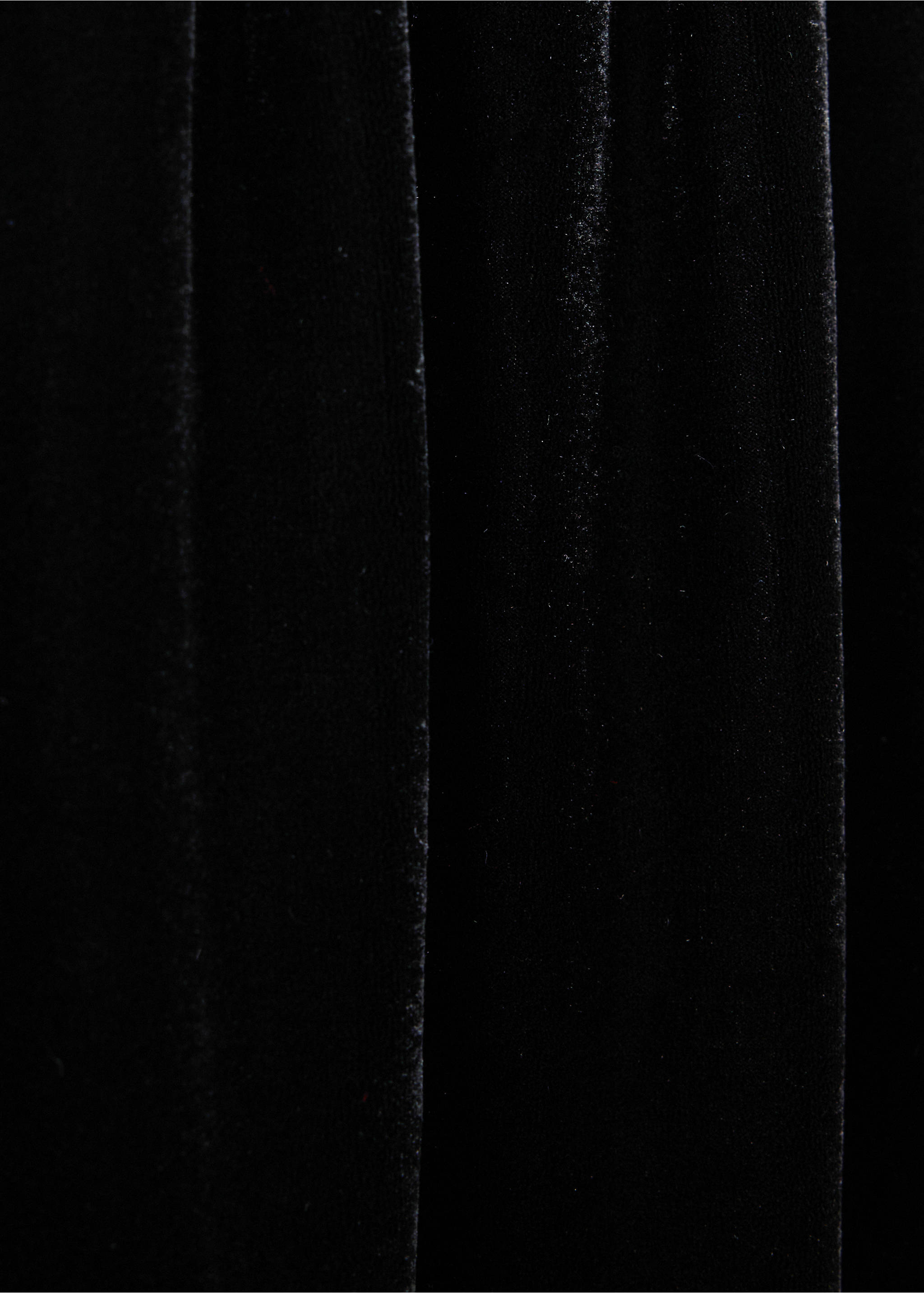 Close-up of black velvet fabric texture on trousers., Black. Ref: 37079219-00.