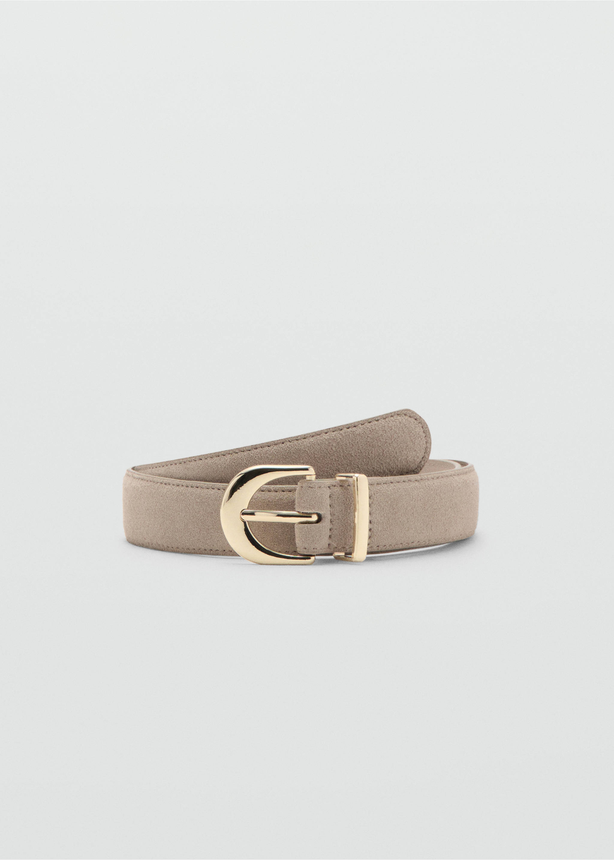Oval buckle belt - Article without model, Sand. Ref: 37081330-00.