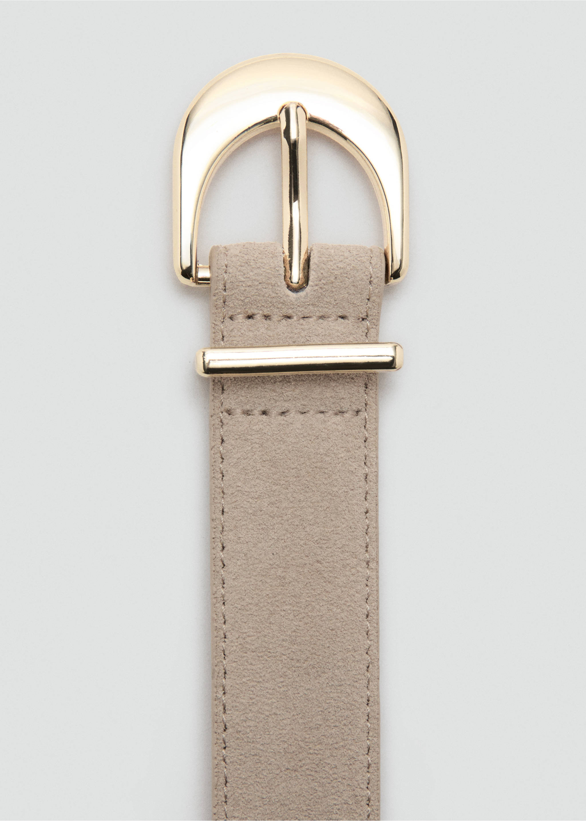 Oval buckle belt - Details of the article 1, Sand. Ref: 37081330-00.