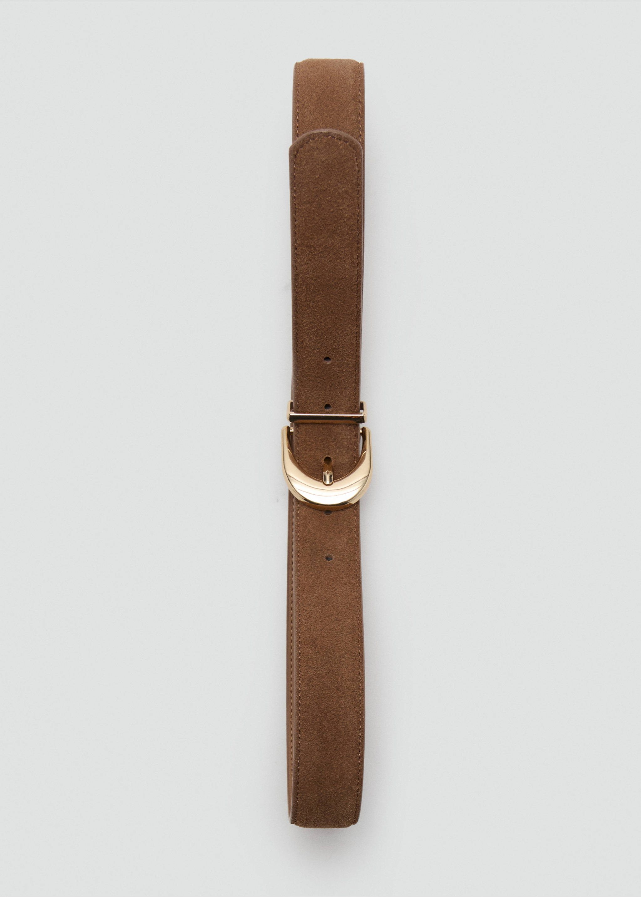 Oval buckle belt - Details of the article 2, Brown. Ref: 37081330-00.