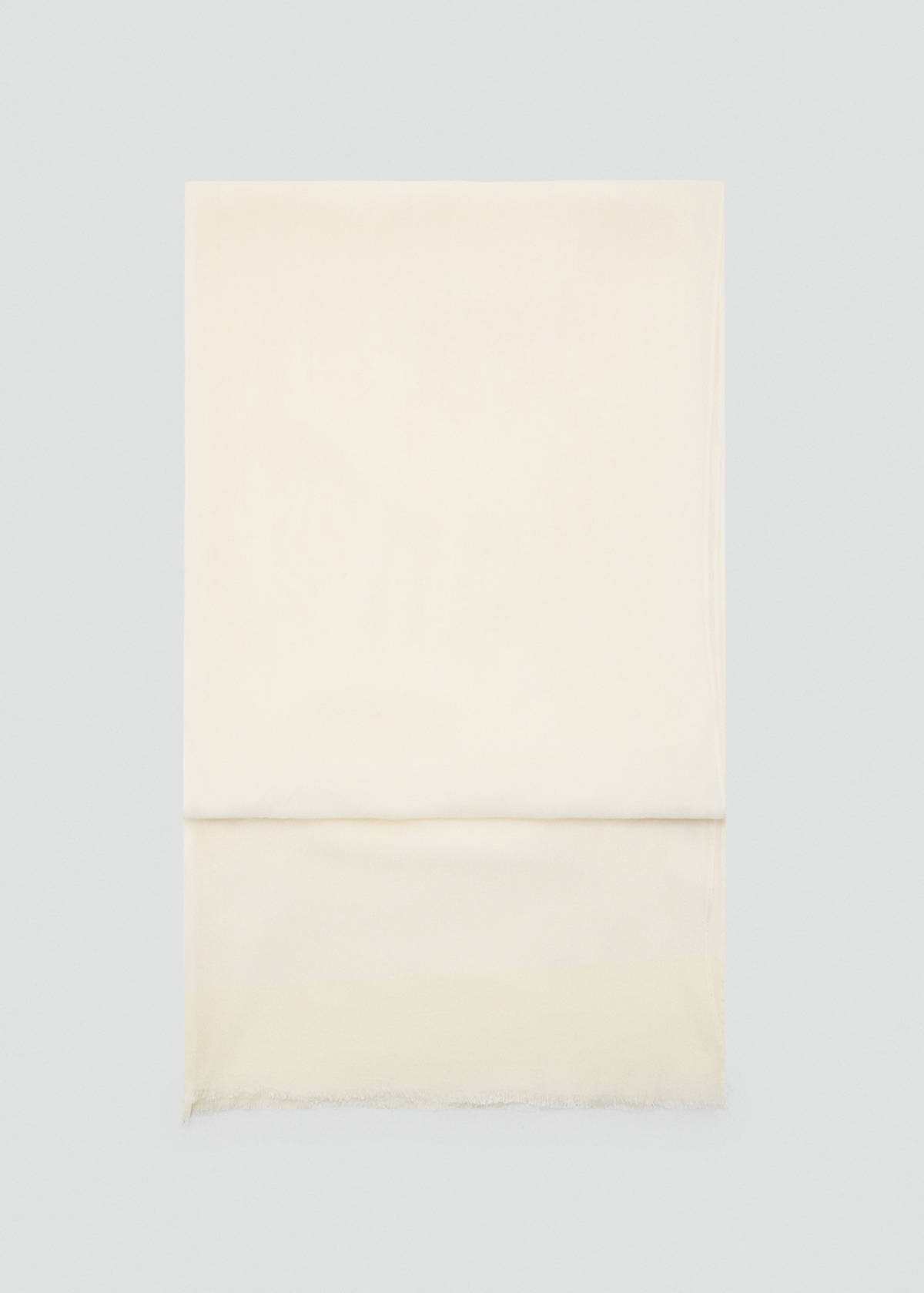Frayed edge scarf — Ecru