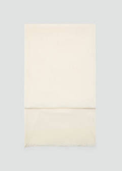Frayed edge scarf — Ecru 1