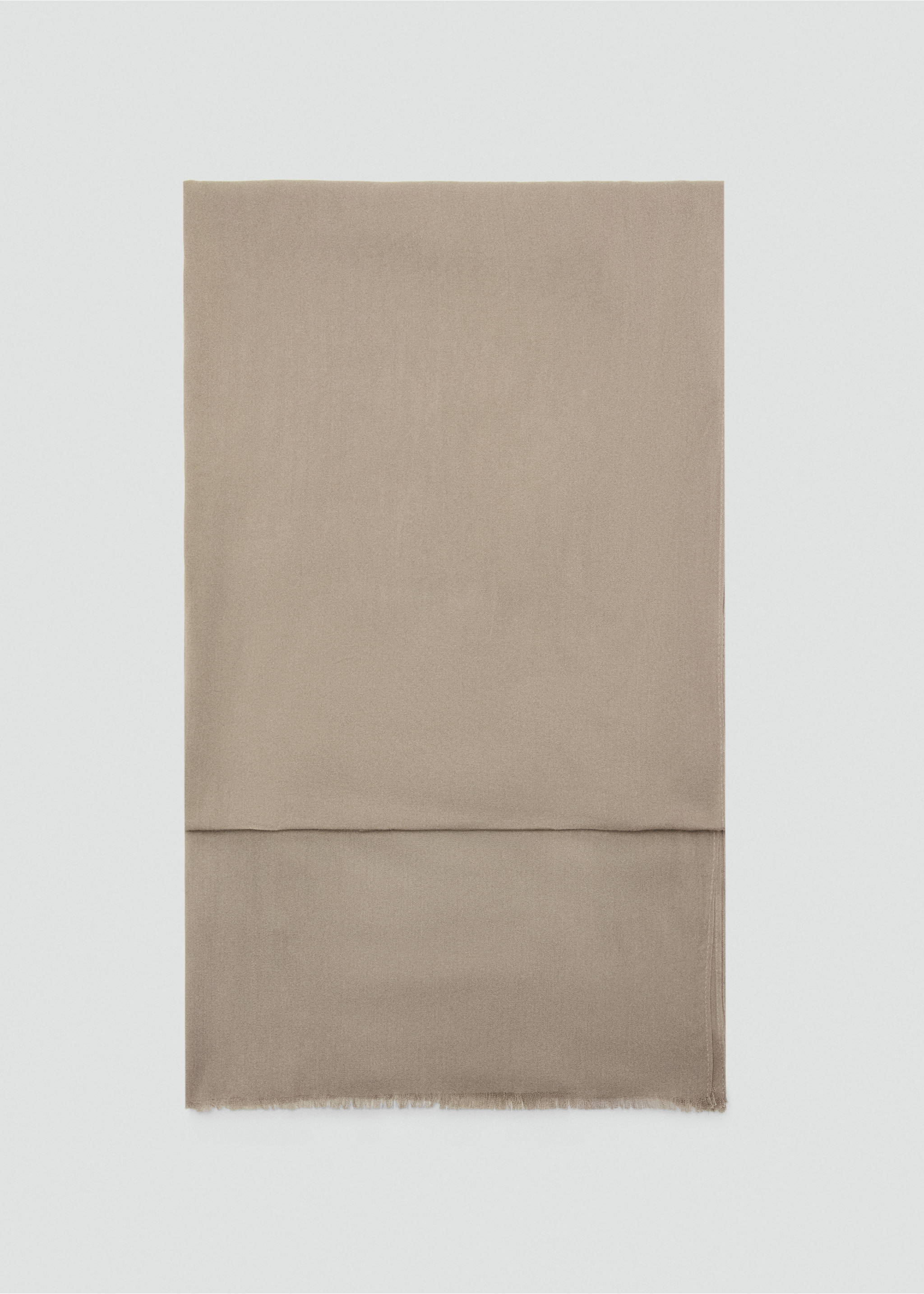 Frayed edge scarf - Article without model, Medium Brown. Ref: 37081331-00.