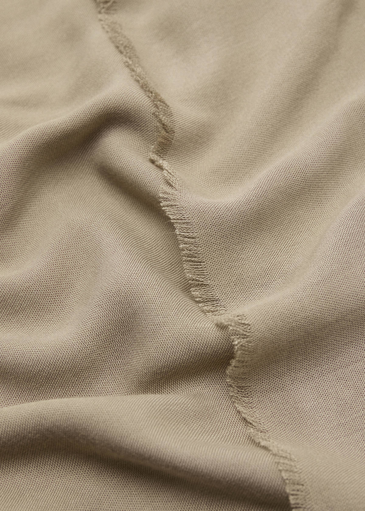 Frayed edge scarf — Medium Brown