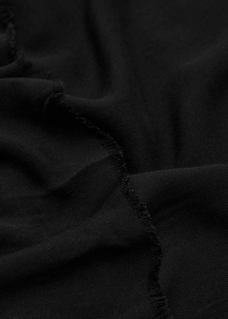 Frayed edge scarf — Black