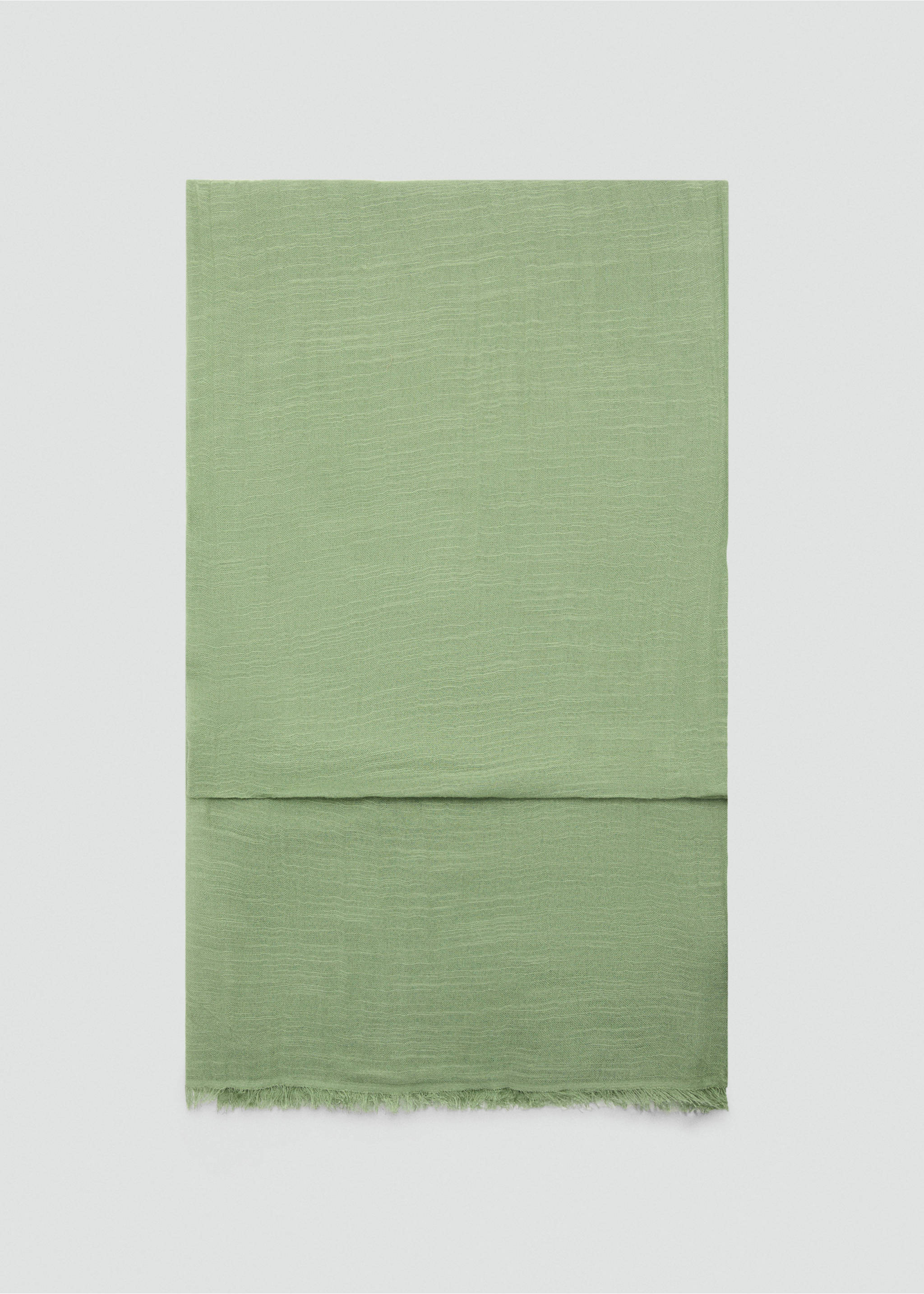 Cotton scarf - Article without model, Green. Ref: 37081332-00.