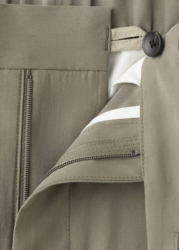 Regular-fit pleated trousers — Mink Grey