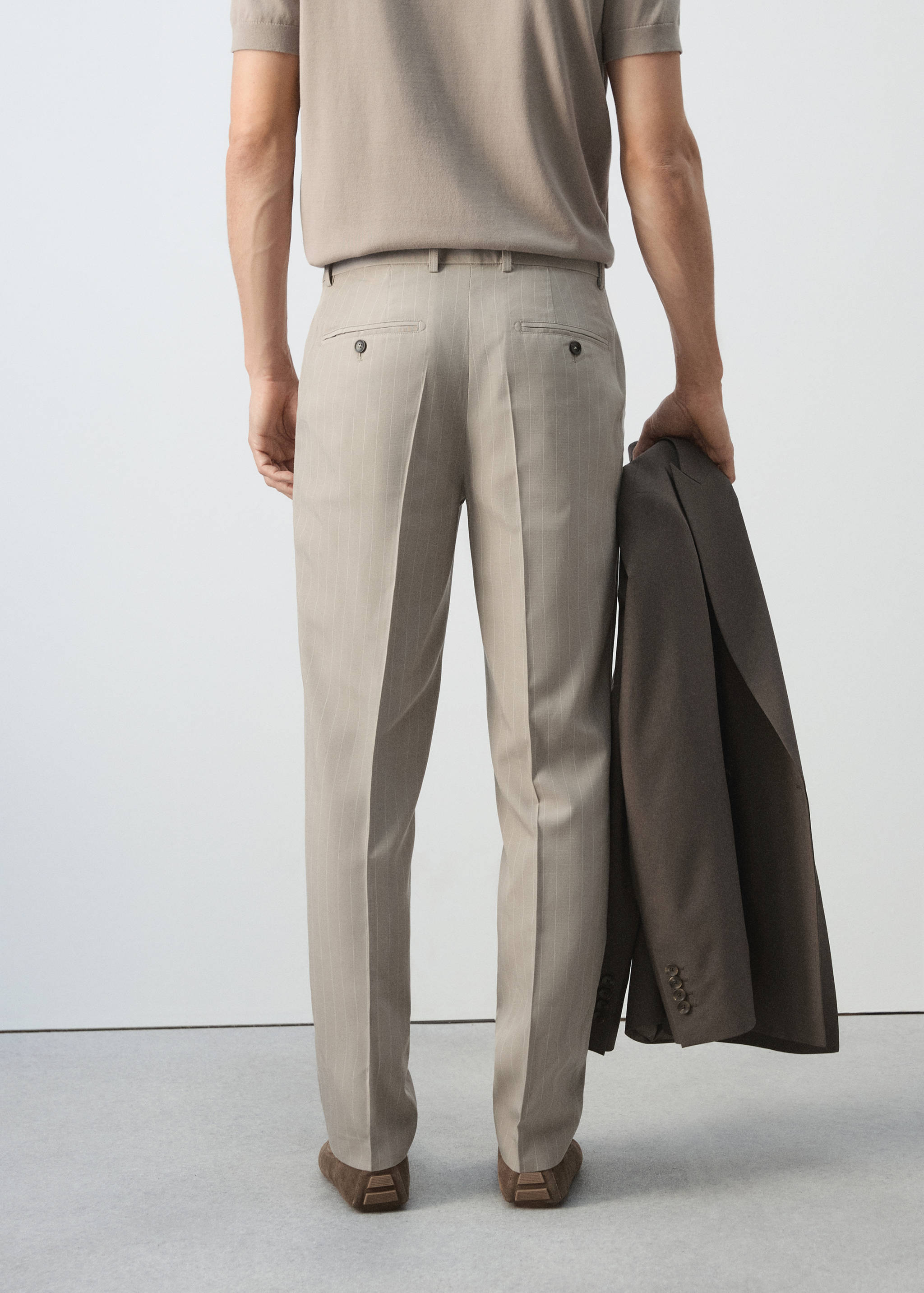 Pantalons vestit slim fit lyocell - Revers de l'article