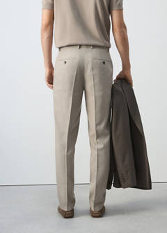 Slim-fit lyocell linen trousers — Medium Brown 3