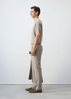 Slim-fit lyocell linen trousers — Medium Brown 5