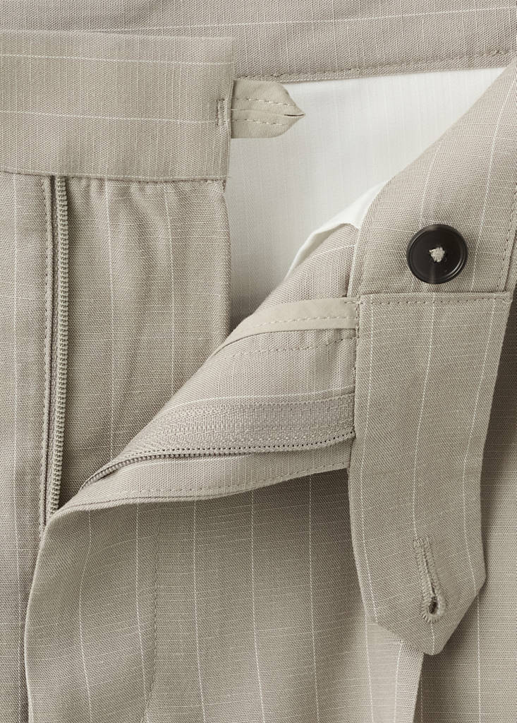 Slim-fit lyocell linen trousers — Medium Brown