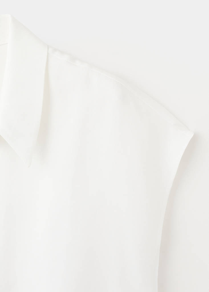Short-sleeved lyocell shirt — Off White