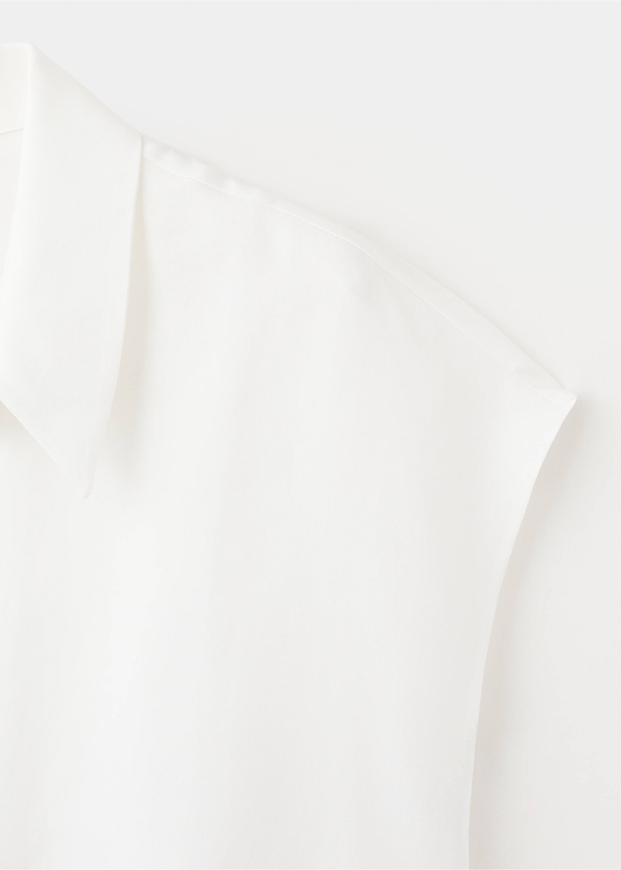 Short-sleeved lyocell shirt - Details of the article 8, Off White. Ref: 37081337-00.