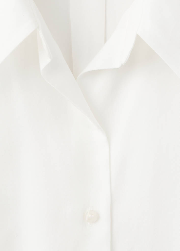 Short-sleeved lyocell shirt — Off White