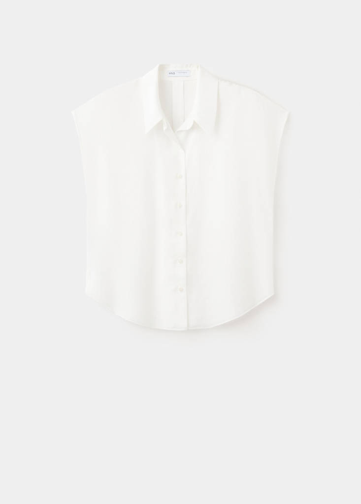 Short-sleeved lyocell shirt — Off White