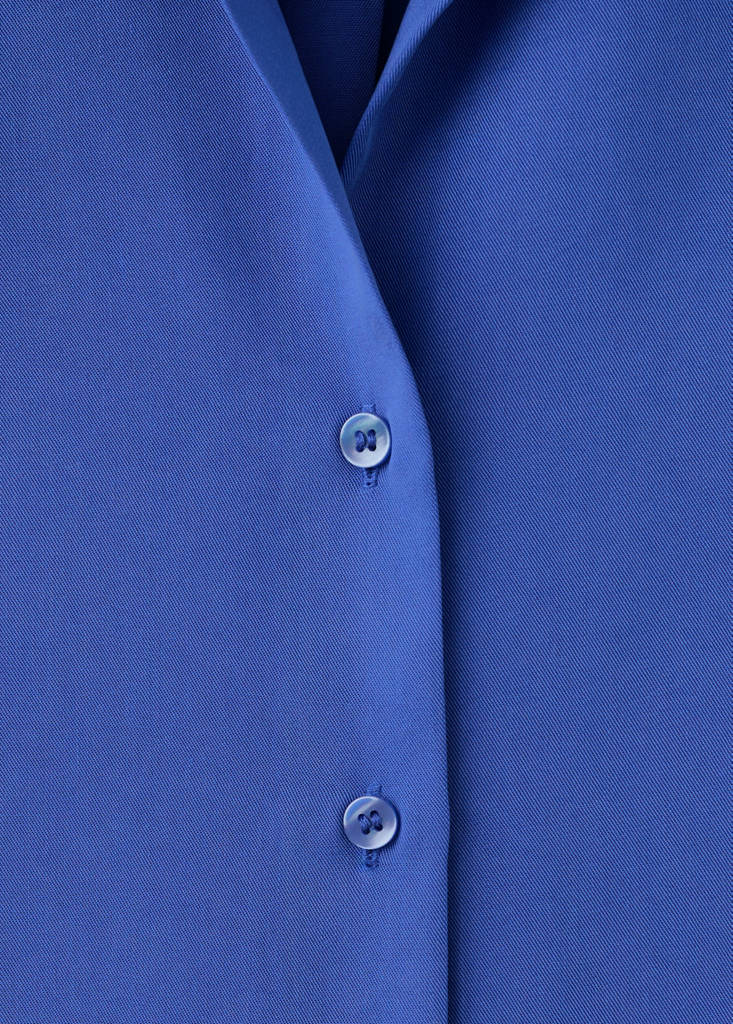 Short-sleeved lyocell shirt — Blue