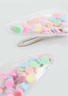 Pack of 2 confetti clips — Pink 2