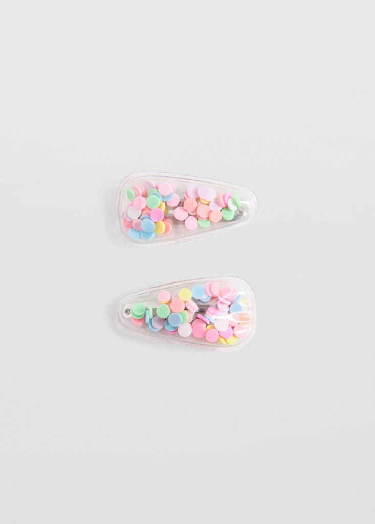 Pack of 2 confetti clips — Pink