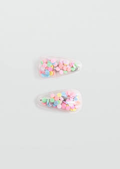 Pack of 2 confetti clips — Pink 1