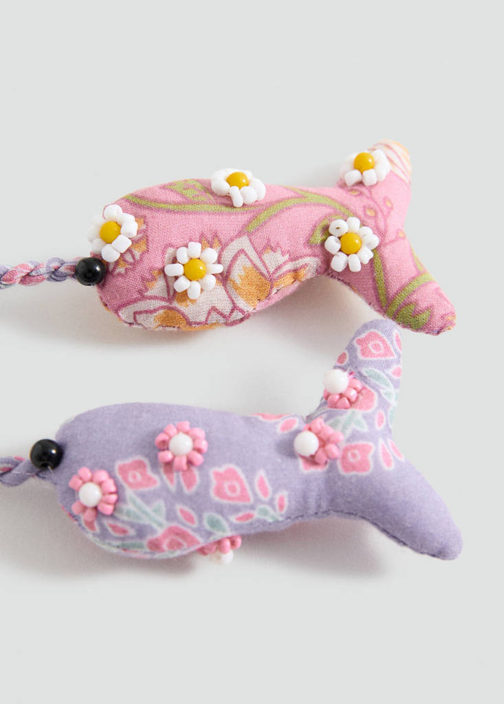 Fish charm keyring — Lilac