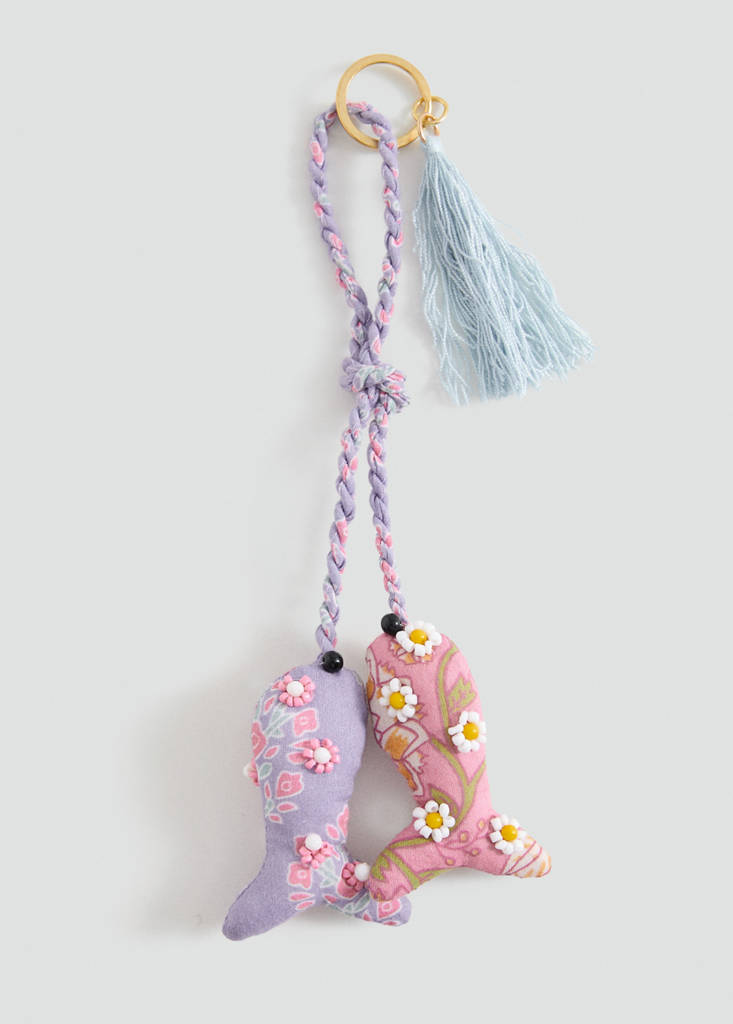 Fish charm keyring — Lilac