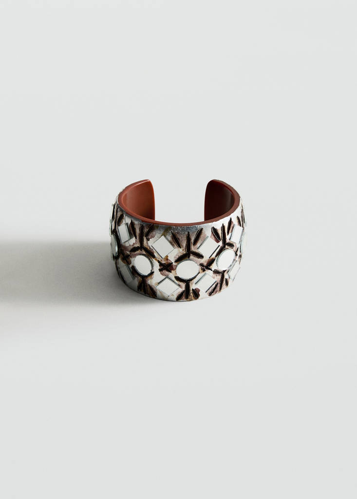 Resin cuff bracelet — Brown