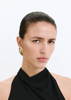 Shell design earrings — Gold 1