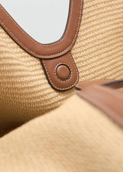 Natural fibre shopper bag — Leather 5